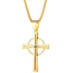 HARAHU Modern Cross Nyakék-Arany KP22855