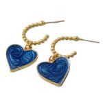 HARAHU RE-27537 Fülbevaló - Arany/Kék KP27537