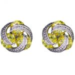 HARAHU LE-21696 Fülbevaló - Ezüst/Sárga KP21696