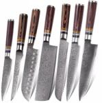 HARAHU KA-20050 damaszk késkészlet-Barna KP20050