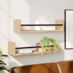 vidaXL 2 db sonoma tölgy fali polc rúddal 60 x 16 x 14 cm (835435) - balena