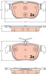 TRW set placute frana, frana disc TRW GDB2373 (GDB2373)