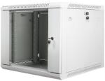 Lanberg 19" fali rack szekrény 9U 600x600mm - szürke (WF01-6609-10S) (WF01-6609-10S)