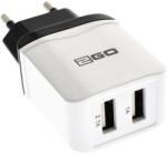 2GO USB Netz-Ladegerät Universal Dual-USB 100V-240V - weiss (795999) (795999)