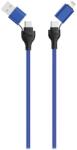 2GO USB-C/USB-A apa - USB-C/Lightning apa Adat és töltő kábel - Kék (1, 2m) (797368) (797368)