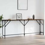 vidaXL Előszobaasztal - Füstös Tölgy - 200x29x75 cm (837779)
