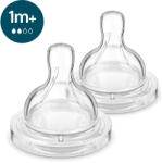 Philips SCY762/02 Etetőcumi Anti-colic lassú átfolyás 1hó+ 2 db (SCY762/02) - vital24