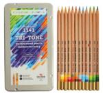 KOH-I-NOOR Színes ceruza készlet 12db-os KOH-I NOOR 3442N Tritone varázs többszínű heggyel kerek test fém dobozban