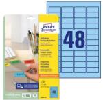 AVERY Etikett AVERY L6039-20 45, 7x21, 2mm univerzális visszaszedhető kék 960 címke/doboz 20 ív/doboz (L6039-20) - fotoland