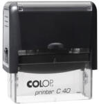 COLOP Bélyegző, COLOP "Printer C 40", fekete cserepárnával (01524001/01524000)