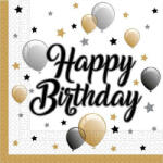 Procos Milestone, Happy Birthday szalvéta 20 db-os 33x33 cm (PNN88863)