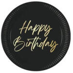 Procos Happy Birthday Elegant papírtányér 8 db-os 23 cm FSC (PNN96613)