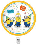Procos Minions The Rise of Gru, Minyonok papírtányér 8 db-os 23 cm FSC (PNN93457)