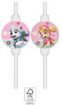 Procos Paw Patrol Skye and Everest, Mancs Őrjárat papír szívószál, 4 db-os szett FSC (PNN94108)