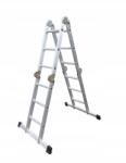 DRABEST Scara pliabila universala, aluminiu, cu platforma, 4x3 trepte, 150 kg, Drabest (DR-DP-U4X3PO)