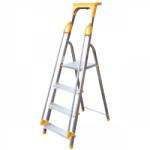 DRABEST Scară din aluminiu, pliabilă, 4 trepte, 150 kg, balustradă, Drabest (DR-AL-D4-C-Z)