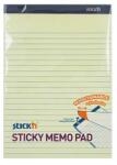 Stick`n Stick'n Пад, самозалепващ се, 254 x 178 mm, на редове, жълти листове, 50 листа (21851)