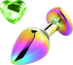 Guilty Toys Dop Anal Rainbow Buttplug Medium, Heart Shape, Piatra Verde Deschis, Guilty Toys