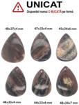  Pandantiv Opal Dendritic African Picatura cu Gaura - 44-48 x 32-37 x 4-7 mm - ( XL ) - 1 Buc