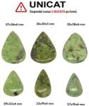  Cabochon Opal Verde de Forma Picatura - 27-37 x 19-30 x 5-6 mm - 1 Buc