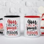 Gravolo Set 2 Cani Cuplu Personalizate cu You are My Favorite Person (C1256)