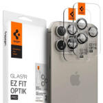Spigen OPTIK. TR "EZ FIT" kameravédő 2 csomag iPhone 15 Pro Max természetes titánium fólia
