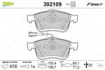 VALEO set placute frana, frana disc VALEO ESSENTIAL 302109 (302109)