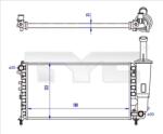 TYC 709-0027-R Radiator, racire motor