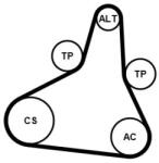 Continental Ctam Set curea transmisie cu caneluri CONTINENTAL CTAM 6PK1073 EXTRA K1 - automobilus