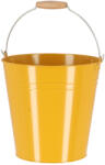 Esschert Design Cink kerti vödör, fa fogóval, 10, 75 literes, sárga (TR036-S)