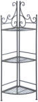 Esschert Design Összecsukható kovácsoltvas virágtartó állvány, sarokba helyezhető, 3 polcos, 114 cm (BPH86)