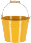 Esschert Design Cink kerti vödör, fa fogóval, 4, 5 literes, sárga (TR035-S)