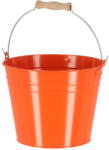 Esschert Design Cink kerti vödör, fa fogóval, 4, 5 literes, narancssárga (TR035-N)
