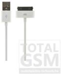 Apple iPhone 3 / 3GS / 4 / 4S adatkábel fehér
