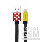  USB kábel Disney - Minnie Apple iPhone 5 / 5S / SE / 5C / 6 / 6S / 6 Plus / 6S Plus / 7 / 7 Plus / 8 / 8 Plus / X / XS / XS Max / XR / 11 / 11 Pro / 11 Pro Max lightning 8pin 1 méter piros