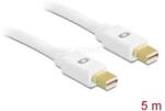 Delock Mini Displayport 1.2 dugó > Mini Displayport dugó 4K fehér kábel 5, 0 m (DL83456) (DL83456)