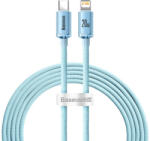 Baseus Crystal Shine USB-C és iP kábel, 20W, 2m (kék) (CAJY001403) - scom