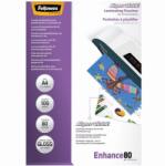 Fellowes Lamináló fólia, A4, 80 mikron, fényes, 100 db/doboz, SuperQuick Fellowes® (5440001) - web24
