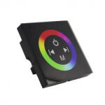  Optonica RGB vezérlő LED szalaghoz fali fekete üvegpanel érintő vezérléssel 6317 (6317) - ledsziget