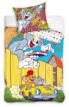  Tom és Jerry ágyneműhuzat szett 140×200 cm - Autós (TJ211013)
