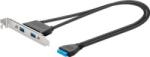 Goobay 95369 2x USB-A 3.0 hátlapi panel - Ezüst (95369)