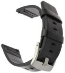 Mybandz Mybrandz 22SKU2133 OLASZ PRÉMIUM BŐRÓRASZÍJ / FEKETE-EZÜST CSAT / 22MM (22SKU2133)