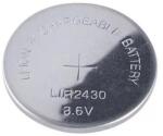  Li-Ion LIR2430 60mAh 3.6V újratölthető akku / akkumulátor / elem / gombelem