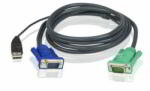 ATEN SPHD 3in1 > HDB, USB, 2xPS/2 KVM Switch kábel (2L-5302UP)