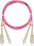 NIKOMAX Optikai patch kábel SL - LC, MM 50/125, duplex, 1m, magenta (NMF-PC2M4C2-SCU-LCU-001)
