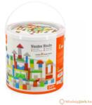 Viga Toys - Színes fa építőkocka készlet - 80 db (MJFA003)