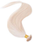 HairExtensionShop Keratinos U-TIP Emberi Póthaj Standard Hőillesztéshez Platinaszőke 40cm (Szín #613) (RUT40613)