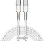 Baseus Cafule Series Metal Type-C - Type-C kábel PD QC SCP 100W 5A 1 m - fehér
