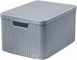 Keter STYLE L méretű rattan kosár fedéllel, szürke 253003 (03619-099) (253003C)