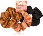 Revolution Haircare Satin Scrunchie Elastice pentru par culoare Black/Blush/Nude 3 buc